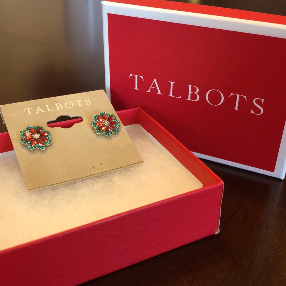 Poinsettia earrings from Talbots
